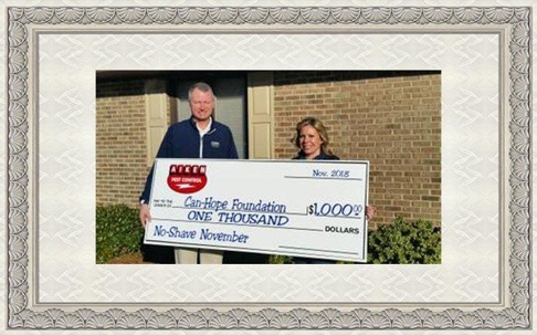 Aiken donating money to charity